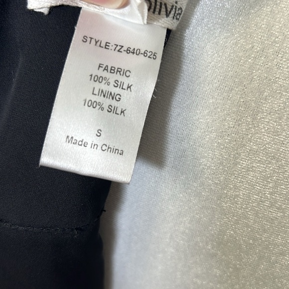 Alice + Olivia 100% Silk Trapeze Embellished Dress Black Size Small NWOT! - Picture 13 of 14